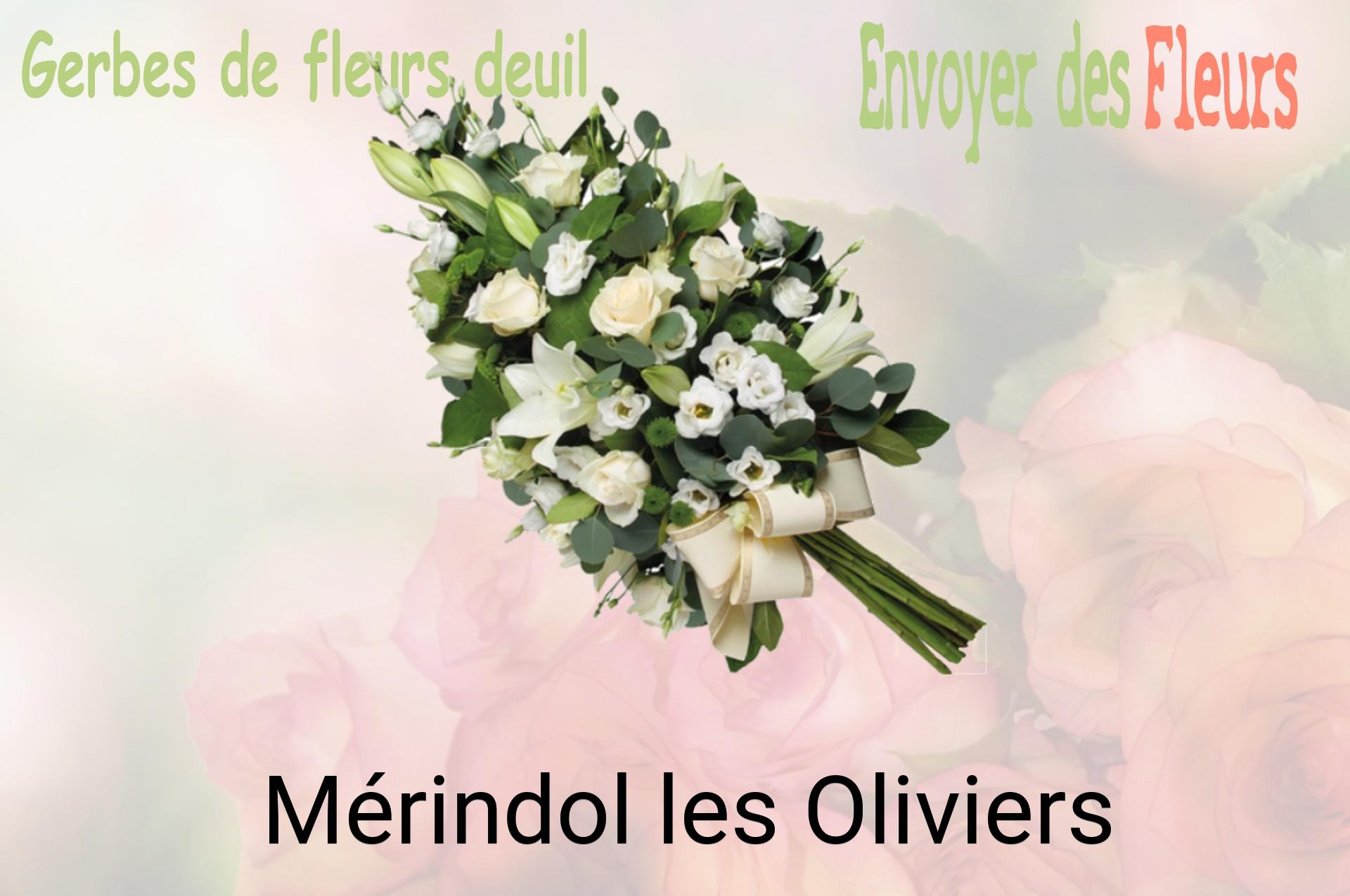 Gerbe de fleurs de deuil livrée à Mérindol-les-Oliviers